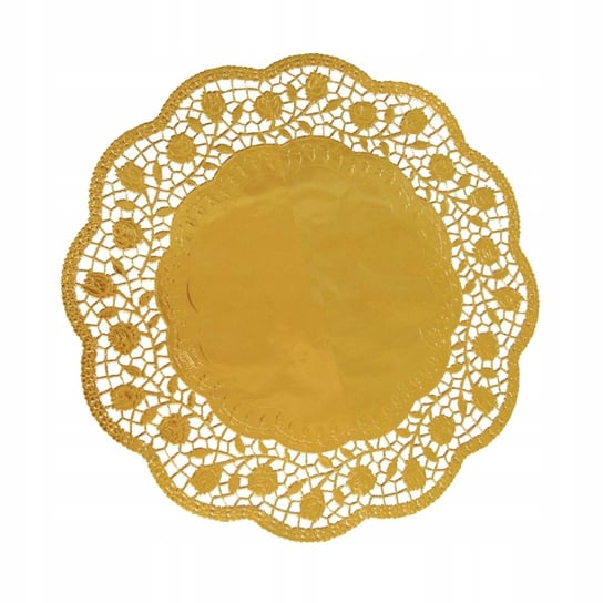 Serwetki ozdobne złote podkład pod tort 36cm 4 szt Kaemingk B.V.