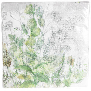 Serwetki papierowe, 33 x 33 cm, 20 sztuk, polne kwiaty EH Excellent Houseware