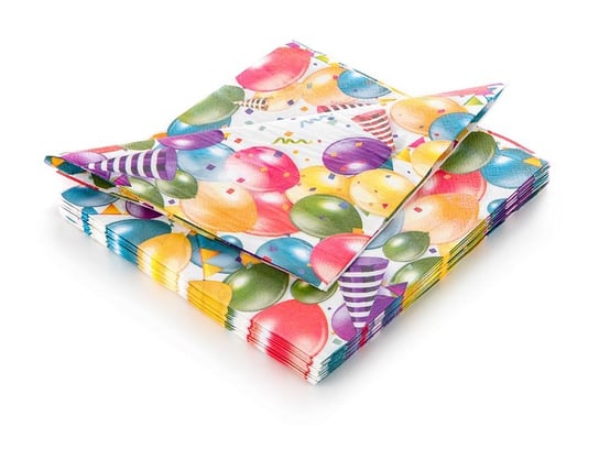 Serwetki papierowe 33x33cm 20szt kolorowe balony Banquet