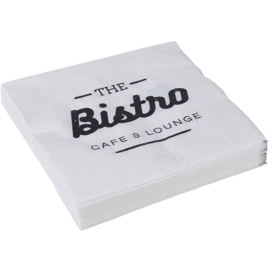 Serwetki papierowe BISTRO, białe, 33 x 33 cm, 20 sztuk EH Excellent Houseware