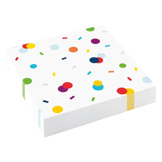 Serwetki papierowe, Confetti Birthday, 33x33 cm, 16 sztuk 