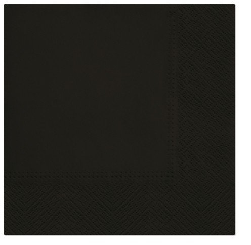 Serwetki papierowe czarne jednorazowe ozdoba PAW