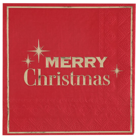 Serwetki papierowe czerwone Merry Christmas SANTEX