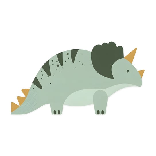Serwetki papierowe dinozaur Triceratops 18cm 12szt Inna marka
