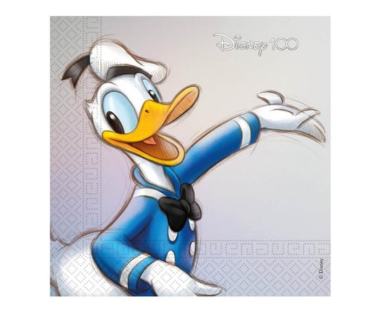 Serwetki papierowe Disney 100 - Donald, 33x33 cm, 20 szt. Inna marka