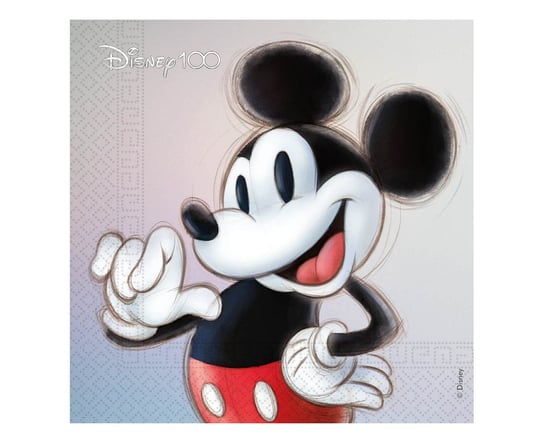 Serwetki papierowe Disney 100 - Mickey, 33x33 cm, 20 szt. Inna marka