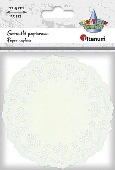 Serwetki papierowe okrągłe 11,5cm białe 35szt. TITANIUM
