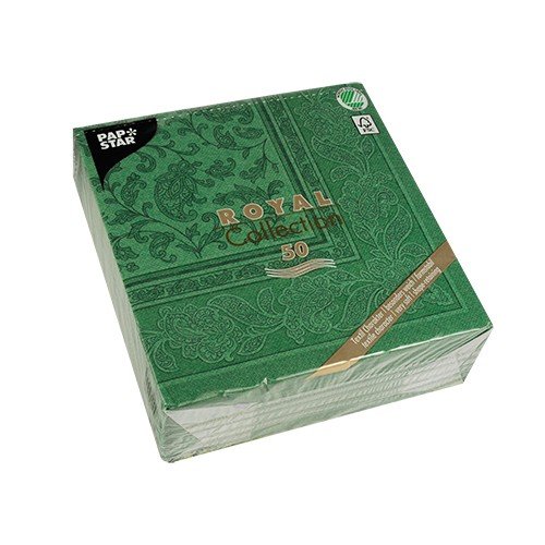 Serwetki papierowe ozdobne zielone ornamenty x50 ABC