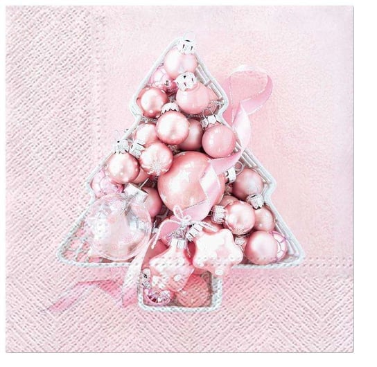 Serwetki papierowe, Pink Baubles Tree, 20 sztuk PAW