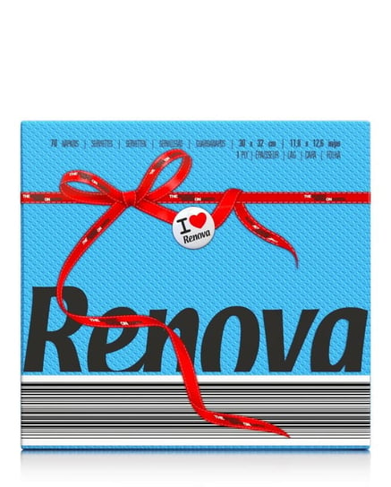 Serwetki papierowe Renova Red Label niebieskie 70 szt Renova