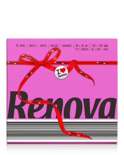 Serwetki papierowe Renova Red Label różowe 70 szt Renova