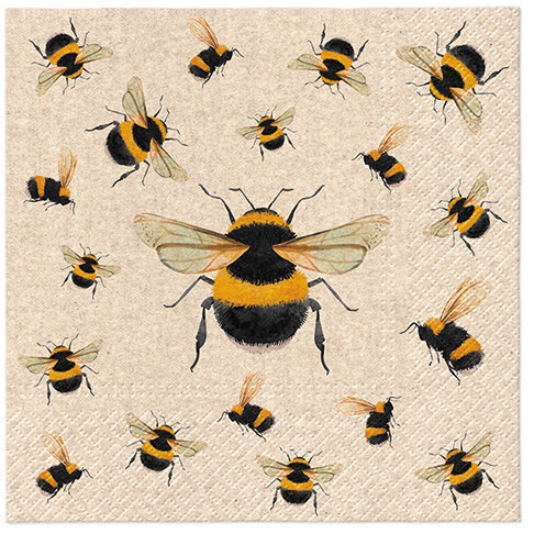 Serwetki PAW 33x33cm We Care Dancing Bees Paw Decor Collection