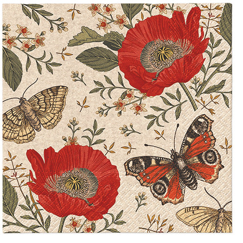 Serwetki PAW 33x33cm We Care Passing Butterflies Paw Decor Collection