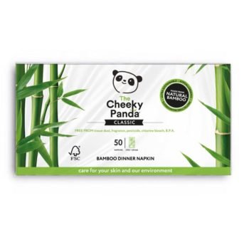 Serwetki stołowe bambusowe, dwuwarstwowe 50 szt. - cheeky panda The Cheeky Panda