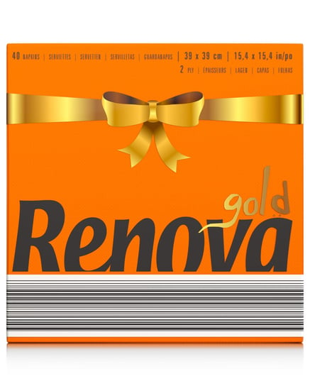 Serwetki stołowe Renova GOLD, pomarańczowe, 40szt Renova