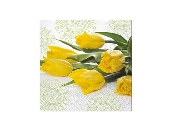 Serwetki Żółte tulipany - 33 cm - 20 szt. PAW
