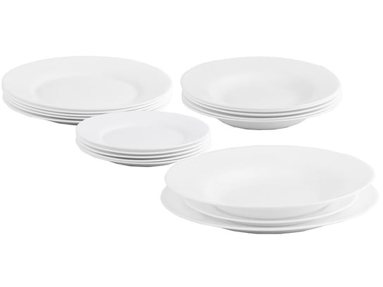 Serwis obiadowy Bormioli Toledo 18 elementów biały talerze dla 6 osób BORMIOLI ROCCO