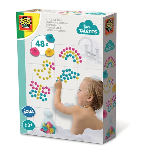 SES Creative, zabawka do kąpieli Artystyczne obrazki z kolorowych przyssawek SES