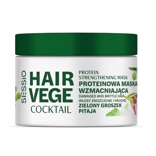 Sessio, Hair Vege Cocktail, Proteinowa Maska Wzmacniająca Zielony Groszek I Pitaja, 250g Sessio