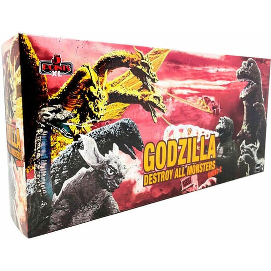 SET FIGURAS GODZILLA 1968 GODZILLA: DESTROY ALL MONSTERS 5 POINTS XL Mezco Toyz