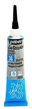 Setacolor 3D Glitter Effect 20 Ml Silver Powder PEBEO