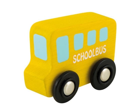 Sevi, Drewniany samochód do kolejki dla dzieci, Autobus, żółty, 7 cm SEVI