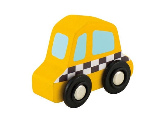 Sevi, Drewniany samochód do kolejki dla dzieci, Taxi, żółty, 7 cm SEVI