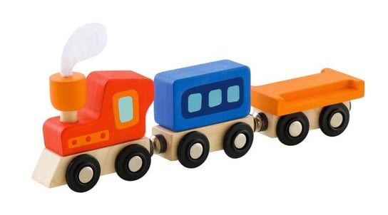 Sevi, Kolorowy pociąg z wagonikami, 22 cm, 3 elementy SEVI