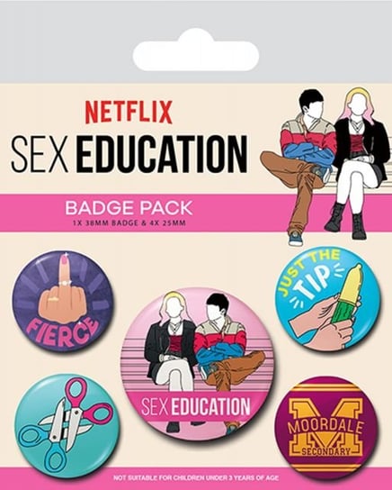 SEX EDUCATION przypinki zestaw 1 + 4 Pyramid Posters