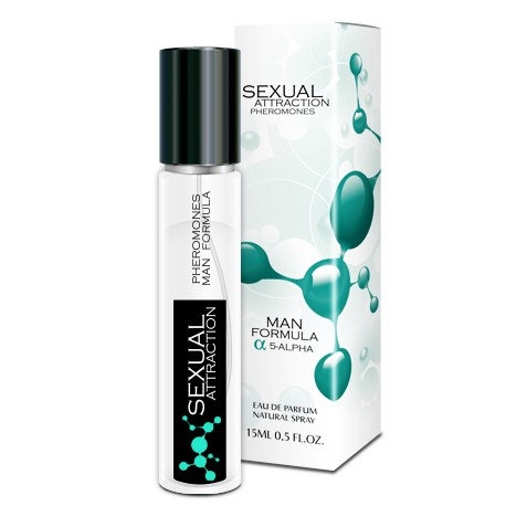Sexual Attraction, Sexual Attraction Pheromones Man Formula 5-alpha, Woda perfumowana z feromonami dla mężczyzn w sprayu, 15 ml SHS