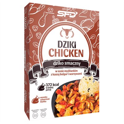 SFD, danie Dziki Chicken kurczak w sosie myśliwskim z kaszą bulgur i warzywami, 300 g SFD