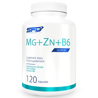 Sfd Nutrition Mg + Zn + B6 Suplement diety, 120Kapsułek SFD