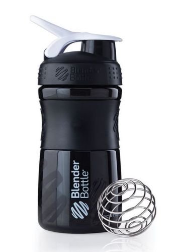 Shaker BLENDER Sportmixer, czarno-biały, 590 ml BLENDER BOTTLE