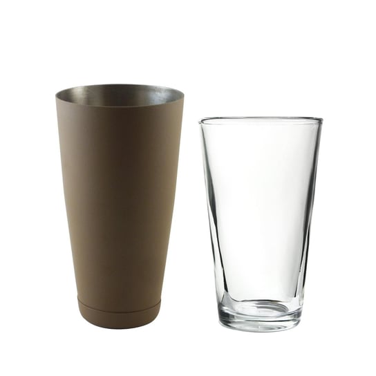 Shaker bostoński brązowy kubek i szklanica The Bars