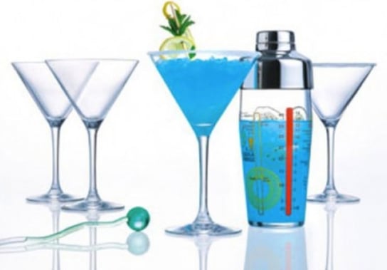 Shaker + kieliszki LUMINARC Martini, 580 ml + 300 ml, 5 elementów Luminarc