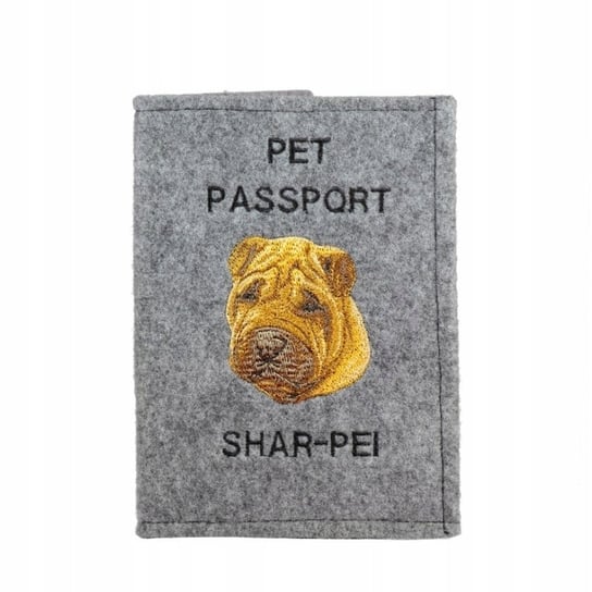 Shar Pei Haftowany pokrowiec na paszport Inna marka