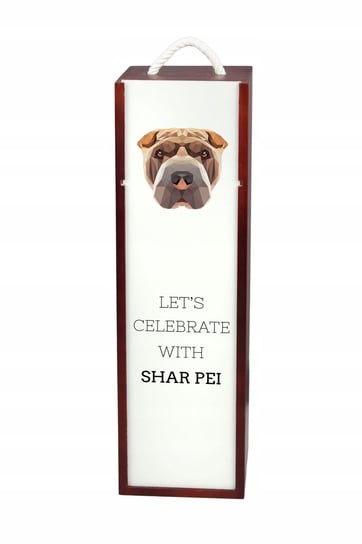 Shar Pei Pudełko na wino z geometrycznym psem Inna marka