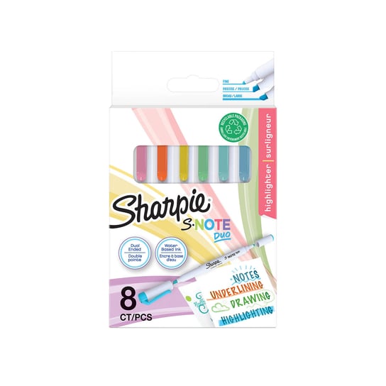 Sharpie S-Note Duo Mix Kolorów 8 Szt. - 2182116 Sharpie