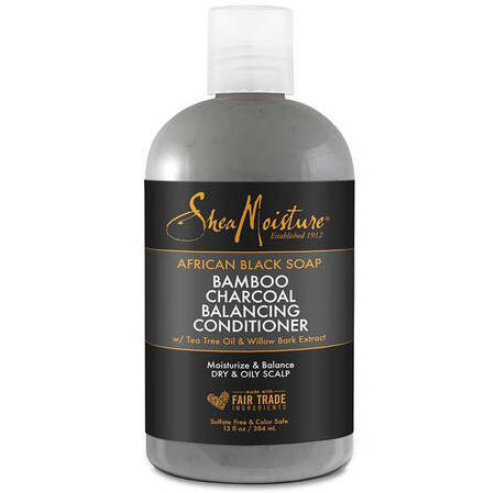 Shea Moisture African Black Soap Bamboo Charcoal Balancing Conditioner, Odżywka do włosów, 384ml Shea Moisture