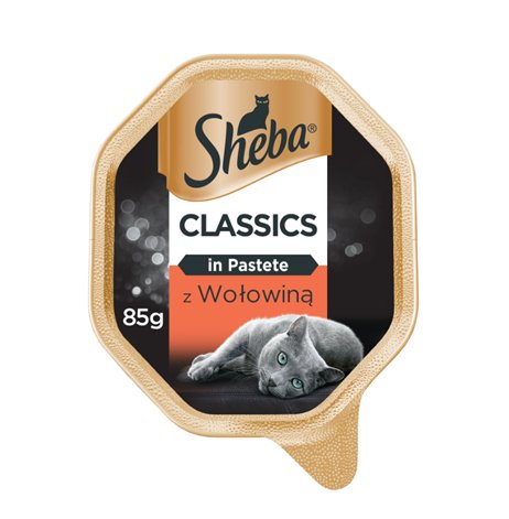 SHEBA® Classics 85g z Wołowiną - mokra karma dla kotów w pasztecie Sheba