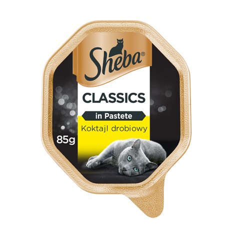 SHEBA Classics mokra karma dla kota kurczak indyk w pasztecie tacka 85 g Sheba