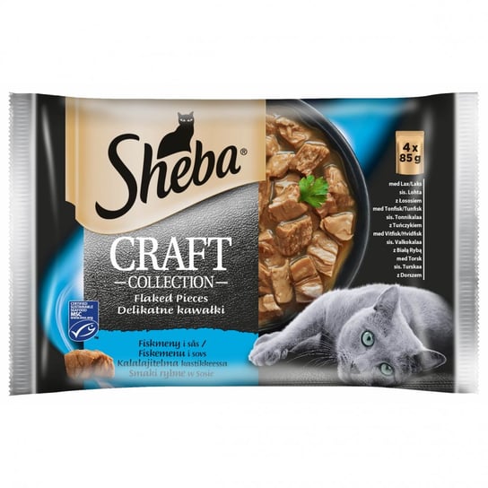 Sheba Craft Collection Rybne smaki w sosie 85g x 4 (multipak x 1) Sheba