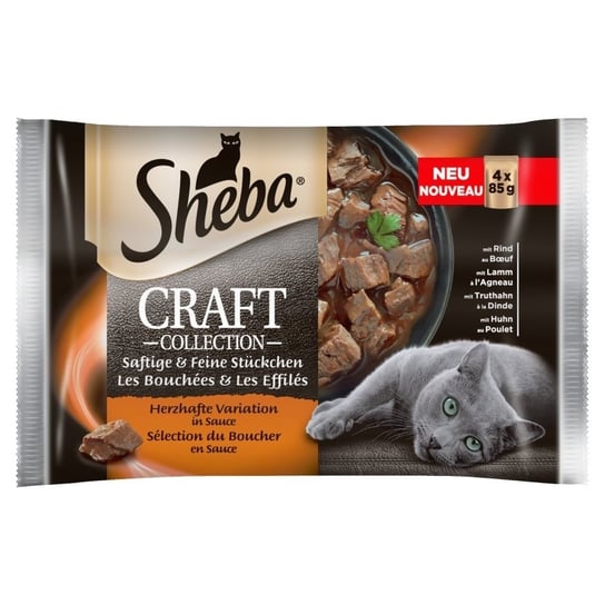 Sheba Craft Collection Soczyste Smaki w sosie 85g x 4 (multipak x 1) Sheba