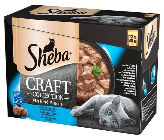 SHEBA Craft mokra karma dla kota rybne smaki w sosie saszetki 12x85g Sheba