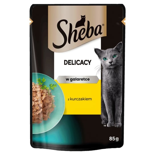 Sheba Delicacy Saszetka 85g Mokra Karma Pełnoporcjowa Dla Kota Kawałki z Kurczakiem w Galaretce Sheba