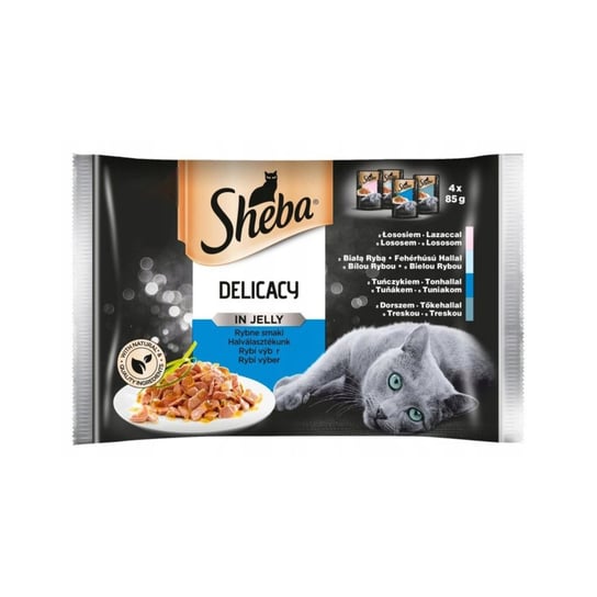 Sheba Delicacy  smaki rybne w galaretce 4x85g Sheba