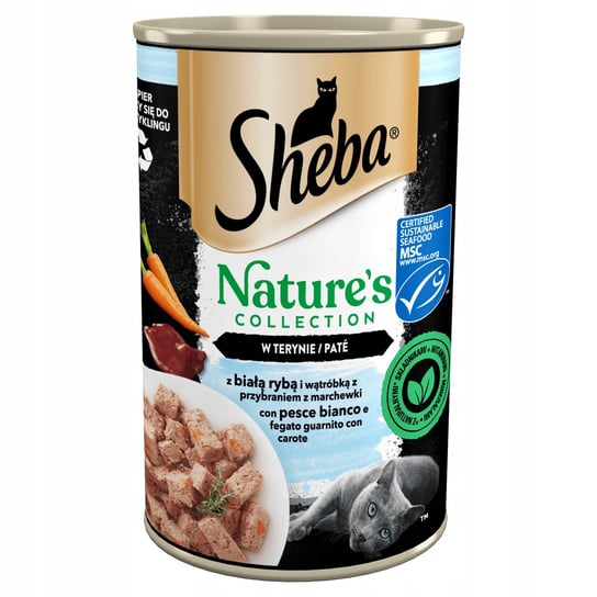 Sheba Nature's Mokra karma dla kota biała ryba w pasztecie puszka 400 g Sheba