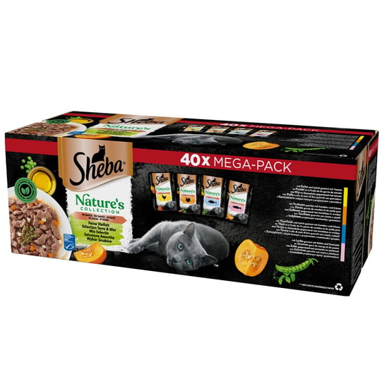 SHEBA Nature's mokra karma dla kota wybór smaków w sosie saszetki 40x85 g Sheba