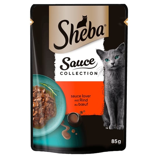 Sheba Sauce Collection 85g Mokra Karma Dla Kota Kawałki z Wołowiną w Sosie Sheba