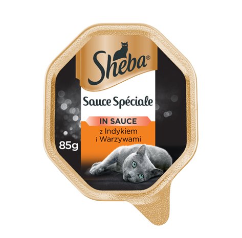 Sheba Sauce Speciale Mokra karma dla kota Indyk warzywa w sosie tacka 85 g Sheba